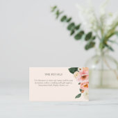 Carte D'accompagnement Fête des mariées florale rose moderne (Debout devant)