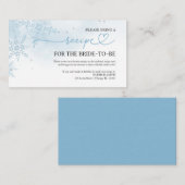 Carte D'accompagnement Fête des mariées hivernale de neige en amour Deman (Devant / Derrière)