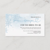 Carte D'accompagnement Fête des mariées hivernale de neige en amour Deman (Devant)