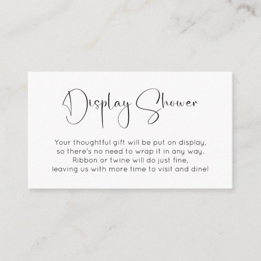 Carte D'accompagnement Fête des mariées moderne avec douche (Devant)