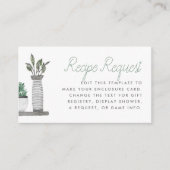 Carte D'accompagnement Fête des mariées Plante Boho moderne (Devant)