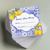 Carte D'accompagnement Fête des mariées principale Squeeze Citron Devinez