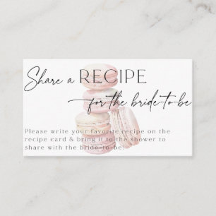 Carte D'accompagnement Fête des mariées Recette Demande Pink Macaron