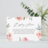 Carte D'accompagnement Fête des mariées rose pastel avec douche (Debout devant)