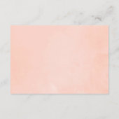 Carte D'accompagnement Fête des mariées rose pastel avec douche (Dos)