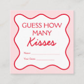 Carte D'accompagnement Fête des mariées rose rouge Devinez Combien de bai (Devant)