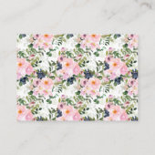 Carte D'accompagnement Fête des mariées Roses et pivoines vierges douche (Dos)