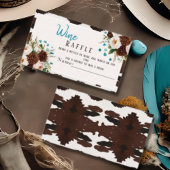 Carte D'accompagnement Fête des mariées Rustique Floral Boho Wine Raffle