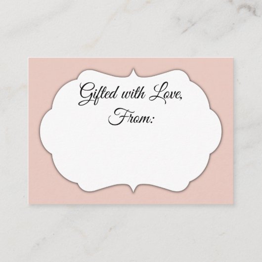 Carte D'accompagnement Fête des mariées simple à blanchir rose sans envel (Dos)