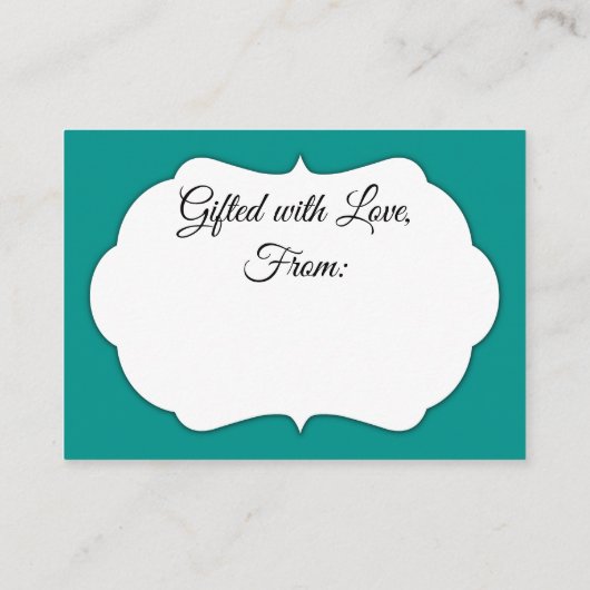 Carte D'accompagnement Fête des mariées simple Jade "Pas d'enrobage néces (Dos)