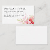 Carte D'accompagnement Fête des mariées tropicale rose (Devant / Derrière)