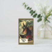 Carte D'accompagnement Fête des mariées vintage Halloween Witch (Debout devant)