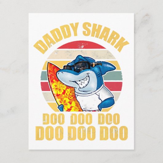 Carte D'accompagnement Fête des pères Daddy Shark Doo Doo Doo 2024 (Devant)