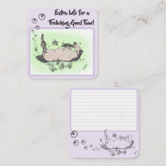 Carte D'accompagnement Fête drôle d'amour de cheval Fantaisie florale Fol