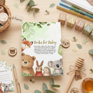 Carte D'accompagnement Fête Prénatale Bébé Animaux Mignons Aquarelle Fore