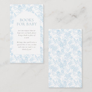Carte D'accompagnement Fête Prénatale Garçon Bleu Vintage Toile De Jouy É