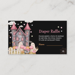 Carte D'accompagnement Fête Prénatale Pastel Halloween Little Boo Fille