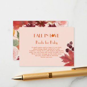 Carte D'accompagnement Feuillage d'automne rustique Livres d'automne pour