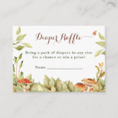 Carte D'accompagnement Feuillage de bois rustique Raffle Verdure Champign (Devant)