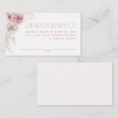 Carte D'accompagnement Feuillage de couches à bec souple rose Boho (Devant / Derrière)