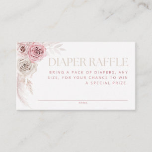 Carte D'accompagnement Feuillage de couches à bec souple rose Boho