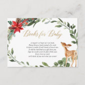 Carte D'accompagnement feuillage de Noël bébé cerf demande de réservation (Devant)