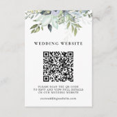 Carte D'accompagnement Feuillage de verdure Code QR RSVP et détails du ma (Devant)