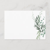 Carte D'accompagnement Feuillage délicat de forêt tropicale humide modern (Dos)