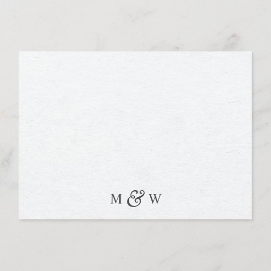 Carte D'accompagnement Feuillage graphique noir et blanc mariage moderne (Dos)