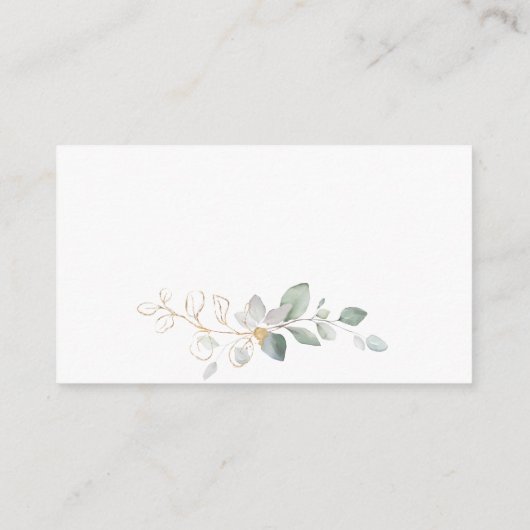 Carte D'accompagnement Feuillage verdoyant Devinez combien de baisers jeu (Dos)