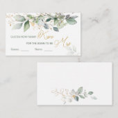 Carte D'accompagnement Feuillage verdoyant Devinez combien de baisers jeu (Devant / Derrière)