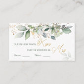 Carte D'accompagnement Feuillage verdoyant Devinez combien de baisers jeu (Devant)