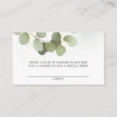 Carte D'accompagnement Feuillage vert Eucalyptus (Dos)