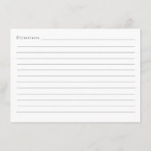 Carte D'accompagnement Feuille de recette moderne Simple élégant (Dos)