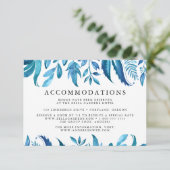 Carte D'accompagnement Feuille d'Indigo | Hébergement mariage (Debout devant)