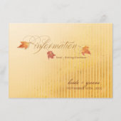 Carte D'accompagnement Feuille en chute - Automne Automne Chauffage Info  (Dos)