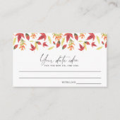 Carte D'accompagnement Feuille en chute - Idées de la nuit de date \ Jar  (Devant)