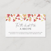 Carte D'accompagnement Feuille en chute - Recette pour que la mariée soit (Devant)