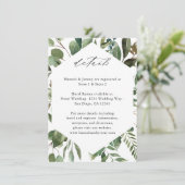 Carte D'accompagnement Feuille & Eucalyptus Rustique LG (Debout devant)