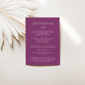 Carte D'accompagnement Feuille minimale | Berry Weekend Calendrier des év