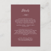 Carte D'accompagnement Feuille minimale | Détails Bourgogne (Devant)