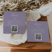 Carte D'accompagnement Feuille minimale | Détails du Mariage de code QR L
