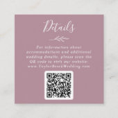 Carte D'accompagnement Feuille minimale | Détails du Mariage de code QR M (Devant)