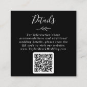 Carte D'accompagnement Feuille minimale | Détails du Mariage de code QR n (Devant)