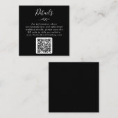 Carte D'accompagnement Feuille minimale | Détails du Mariage de code QR n (Devant / Derrière)