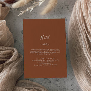 Carte D'accompagnement Feuille minimale   Hôtel Terracotta