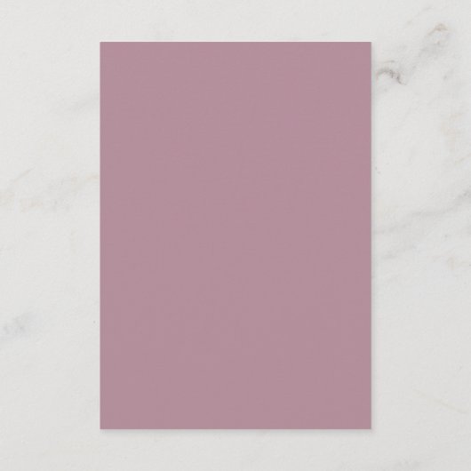 Carte D'accompagnement Feuille minimale | Mauve Mariage Wishing well (Dos)
