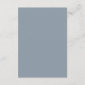 Carte D'accompagnement Feuille minimale | Réception bleue et blanche (Dos)