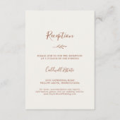 Carte D'accompagnement Feuille minimale | Réception Boho Cream (Devant)