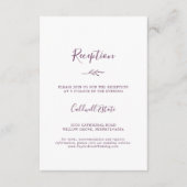 Carte D'accompagnement Feuille minimale | Réception d'aubergines (Devant)